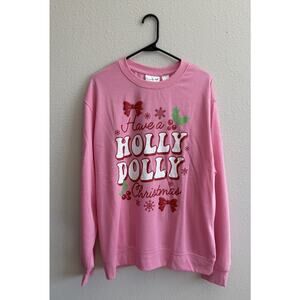 Dolly Parton Christmas Graphic Pullover - Pink - Women's XXL - NWT